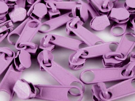 Zipper für Endlos-Reißverschluss lila 