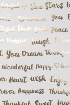 Canvas Schrift gold Metallic 