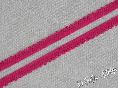 Gummi mit Spitze "Soft" fuchsia 12mm 