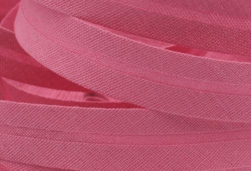 Schrägband aus Baumwolle vorgefalzt Breite 2cm in rosa 